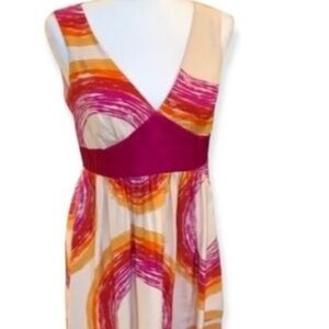 ✔  Laundry by design 100% Silk Dress Size 12 Multicolor Summer​​
